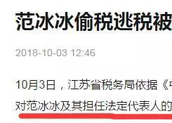范冰冰偷稅逃稅被罰超8億元!跨境電商賣家需要看懂點什么?