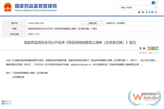 《藥品網(wǎng)絡(luò)銷售禁止清單（征求意見(jiàn)稿）》-貨之家